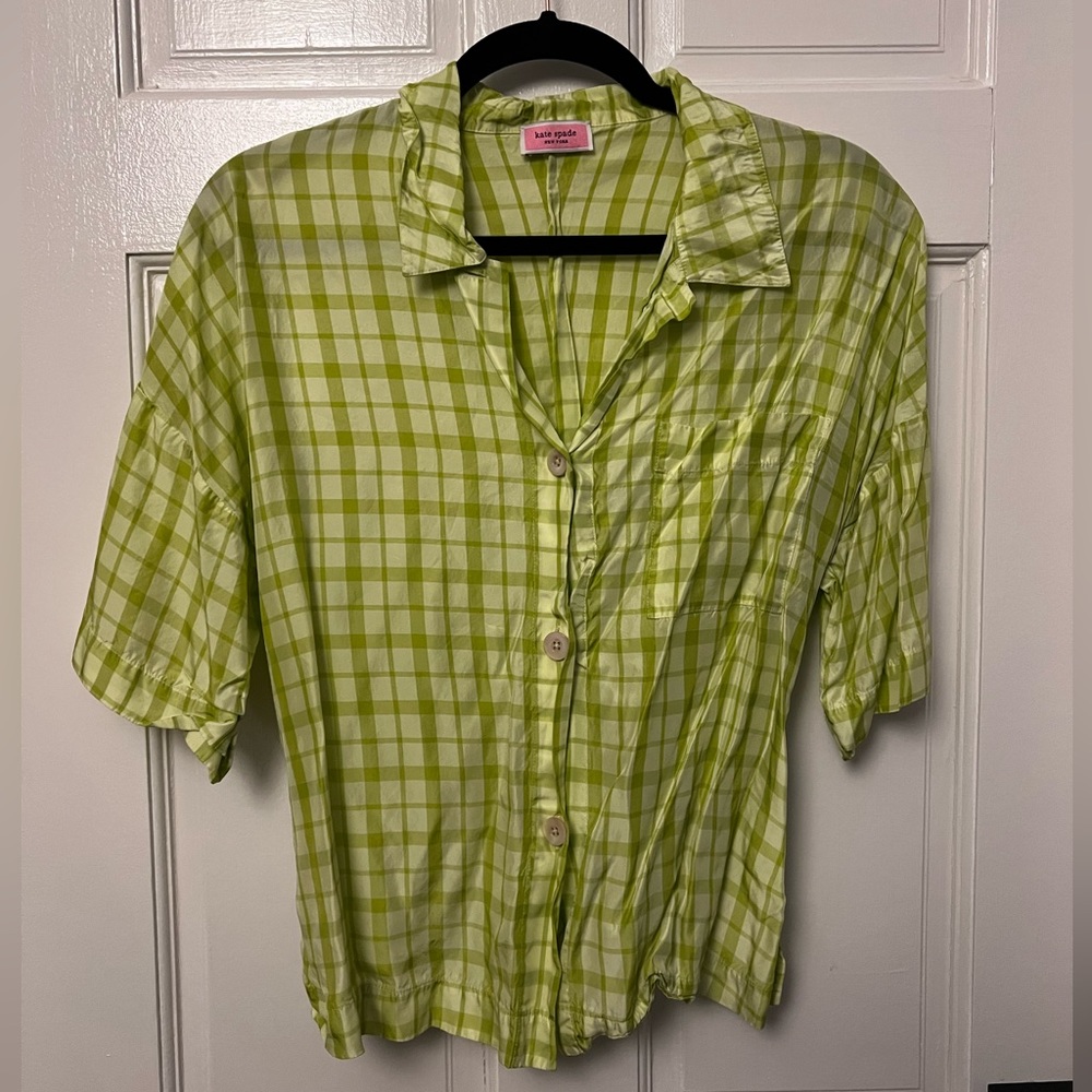 Kate spade plaid button down